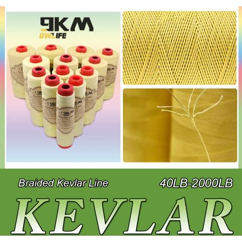 40lb-2000lb Kevlar Kite Line String for Fishing Assist Cord Kite Flying Outdoor Camping Tent Cord Low-stretch Cut-resistance