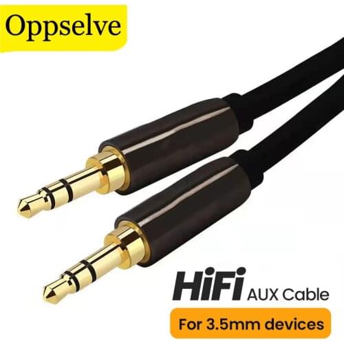 Oppselve Jack to Jack 3.5mm Cord For Earphone PC Car Audio Stereo Extender Nylon Cord Jack 3.5 Aux Wire Cable for Moible Phone