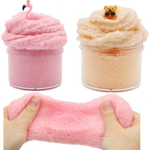 INS Cotton Putty Clay Slime Fluffy Floam Mud Creative Beautiful Flamingo Bear Modeling Children Intelligent Magic Gift Kid Toy