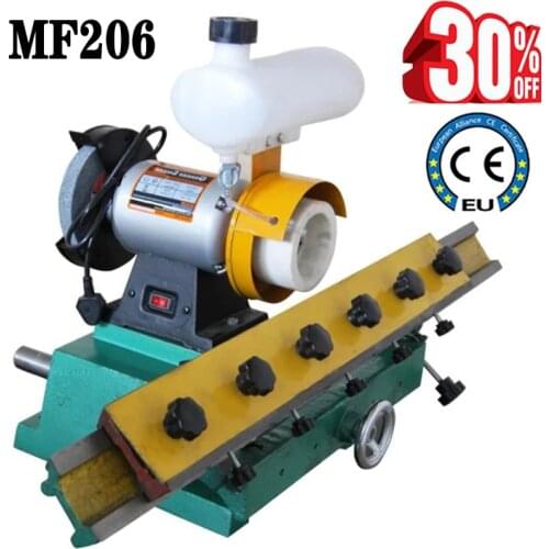 Bench Edge Grinding Machine 220V 0.56KW Woodworking Straight Knife Sharpener Straight Blade Grinder MF206