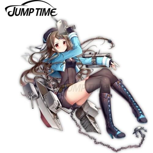Jump Time 13 x10.8cm For Azur Lane Kimberly Anime Waifu Car Stickers JDM Vinyl Air Conditioner RV VAN Fine Decal Car Accessories