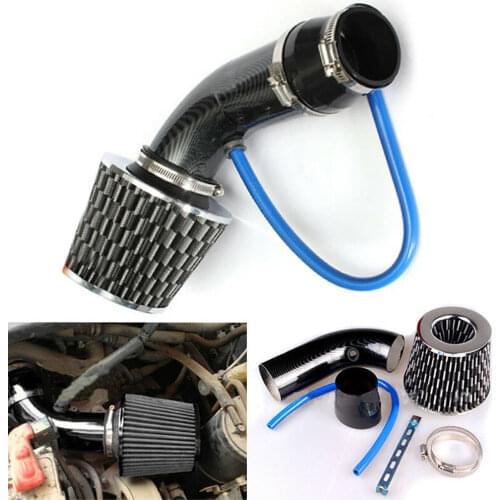 High Quality Universal Car Cold Air Intake Kit Aluminum 76mm/3 Inch Car Pipe Filter Kit Washable Car Accessories Safe Protection