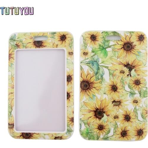 1pc PC2438 Sunflower You Are My Sunshine Creative Lanyard Card Holder Student Hanging Neck Mobile Phone Lanyard