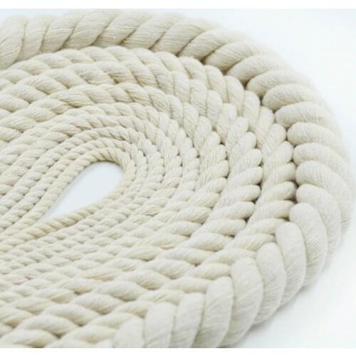 1cm 5yard and 1.5cm 5yard Fabric cotton three folded knitted twisted bag decoration rope coarse cotton and linen rope MS15122415