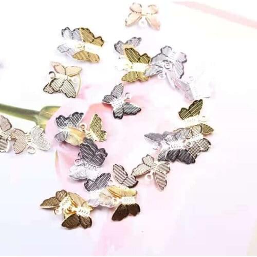 50PCS New Cute Headdress Pendant Earring Accessories For DIY Jewelry Making Dirty Braid Butterfly Plate Hair Buckle Braided Hair