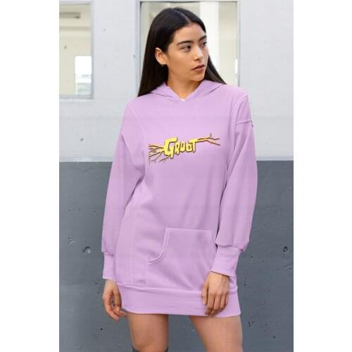 Angemiel Wear Lightning Groot Pink Dress Sweatshirt Tunik