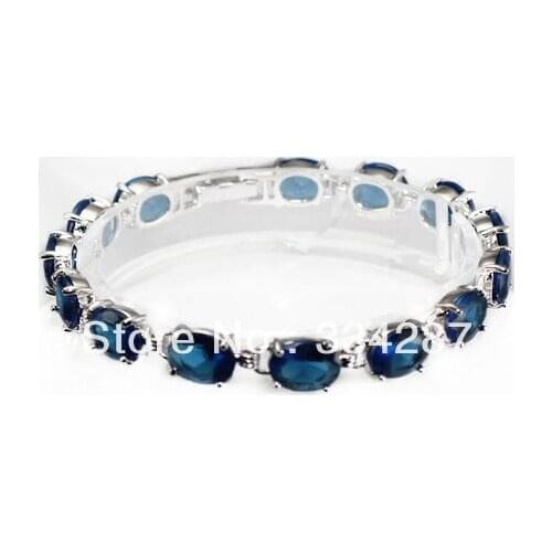 Fast shipping Fine Jewelry Blue Crystal Bracelet