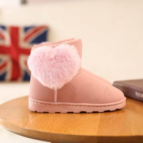 Kids Winter Black Furry Shoes For Girl Sneakers ChildrenS Flat Autumn Ankle Warm Snow Boots 2020 2 3 4 5 6 7 8 9 10 11 12 Years