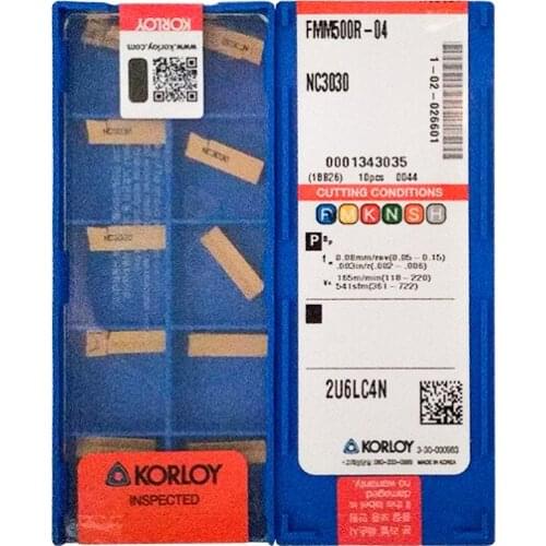 FMM500R-04 NC3030 100% KORLOY Original carbide insert with the best quality 10pcs/lot free shipping