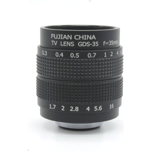 Hot sale black 35mm f1.7 camera fujian CCTV Lens for GH1 GF1 NEX 3 5