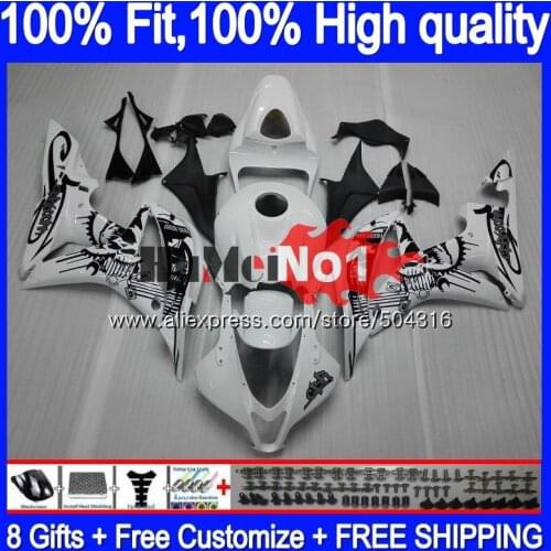 Injection For HONDA CBR 600 RR CC 600RR 600F5 CBR600RR 36MC.17 White Black CBR600F5 600CC CBR600 RR F5 2007 2008 07 08 Fairing