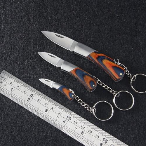 2020 Mini Pocket Wooden Folding Knife CS Go Knives Weapons Outdoor Survival Tool Keychain Hunting Knives For Man Women Gift