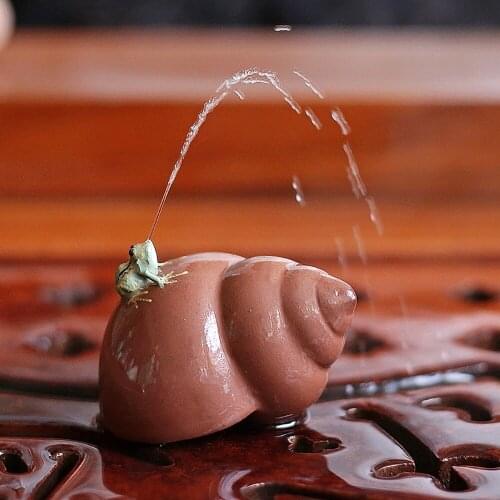 Chinese Purple Clay Tea Pets Tools Small Frog Figurines, Cute Kung Fu Tea Accessories Crafts for Home/Car Decoration