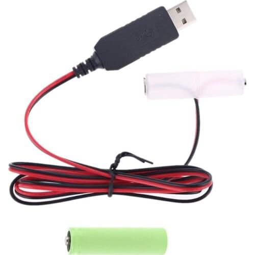 LR6 AA Battery Eliminator USB Power Supply Cable Replace 1-4pcs 1.5V AA Battery T3LB