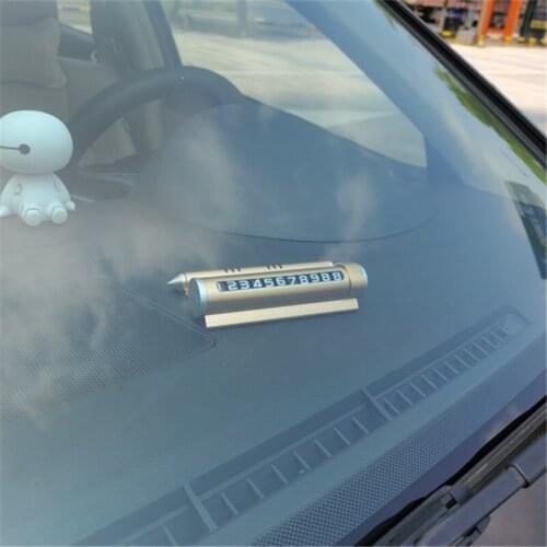 Metal Temporary Parking Number Plate Aroma Bracket Safety Hammer for Porsche Cayenne Macan Macan S Panamera Cayman Carrera