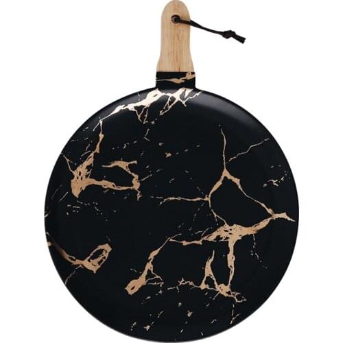 Nordic Marble Ceramic Dinner Plates Porcelain Set For Breakfast Rice Noodles Soup Round Bowls Tableware