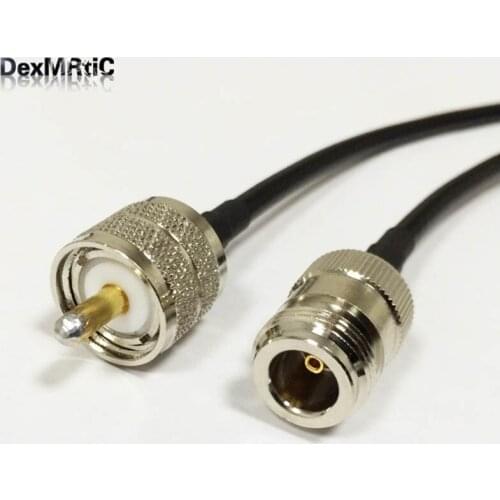 N type female jack to UHF male PL259 RF pigtail cable RG58 50cm 20inch/100cm for wireless router wholesale NEW