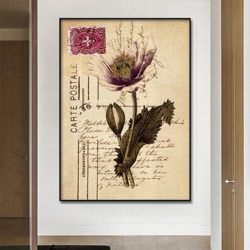 Wall art Canvas pictures retro decorative Oil painting, vintage stamp canvas printing Poster Frame family / bar / coffee shop