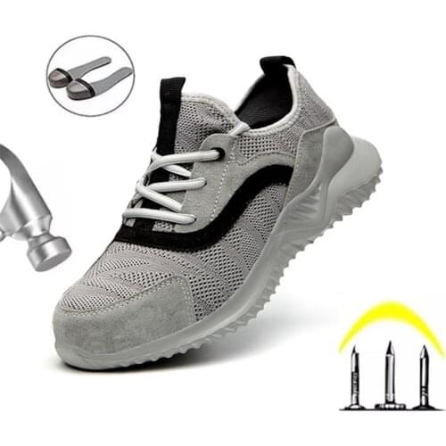Chaussures D'assurance De Travail Antidérapantes Pour Hommes, Protection Anti-écrasement Et Anti-perçage, Chaussures De Travail
