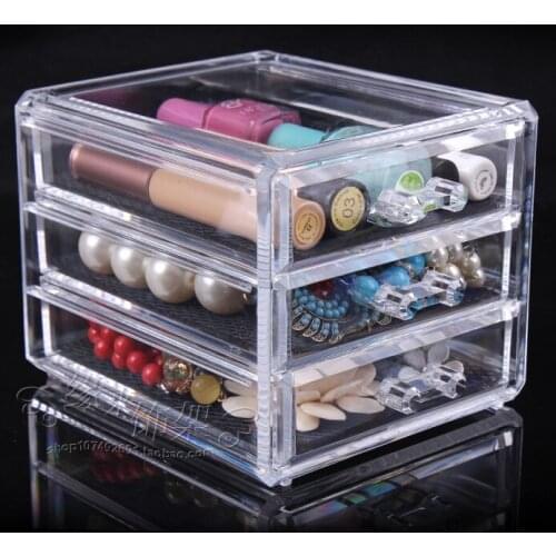 Transparent plastic makeup box eyebrow pencil nail polish oil box lipstick storage rack