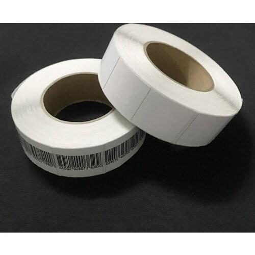 RF 8.2Mhz EAS Anti Theft Sticker Soft Label 40*40mm Barcode Tags for Supermarket Retail Store EAS Security System 1000Pcs/roll
