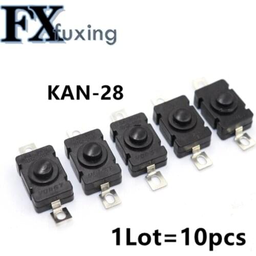 10pcs KAN-28 1.5A250V Flashlight Switches Self Locking SMD Type 18 x 12mm Push Button Switches 1812-28A Push Button Switch 18*12