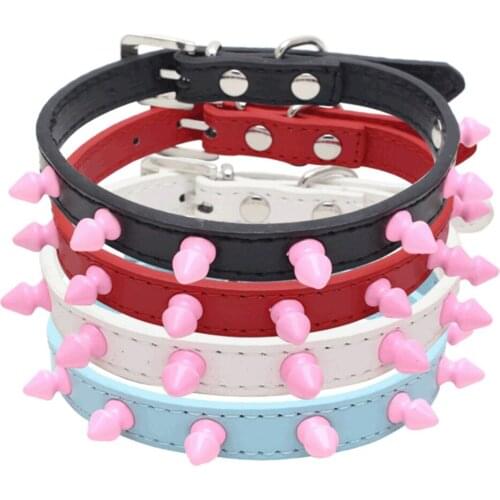 Spiked Studded Small Large Dog Collar Rivet Accessory Hond Neck Strap For Puppy Necklace Leather PU Pitbull Bulldog Pet Supplies