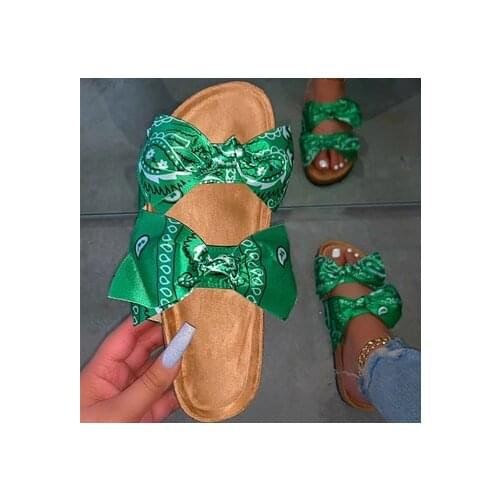 OllyMurs Summer Slippers Women Summer Bow Summer Sandals Slipper Indoor Outdoor Flip-flops Beach Shoes Female Fashion Shoes 2020