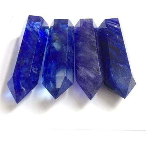 Blue quartz tower Smelting wand point crystals healing stonse for Home Decoration