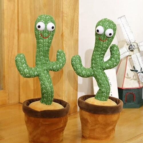 Dancing cactus Twisting Music Song Dancing Cactus Toy Electronic Stuffed Plush Toy Early Education Kids Gift Toy Room Decoration