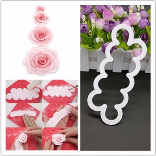 1pcs Rose Ever Cutter Rose Flower Maker Cake Mold Cake Decorating Tools Gumpaste Rose Flowers Sugarcraft Easiest Cake Tools