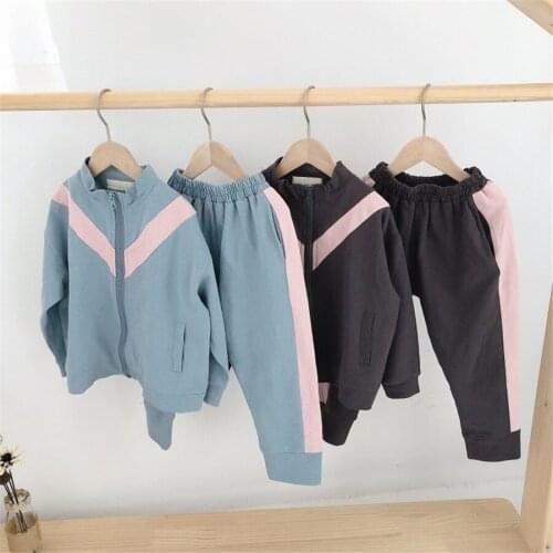 2 3 4 5 6 7 Years Toddler Girl Clothes Sets Spring Autumn Jacket Pants 2pcs Casual Zipper Sport Suit Costumes Girl Kids Clothing