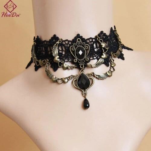 Heeda 2019 Gothic Punk Dancing Party Necklace Women Personality Cool Choker Vintage Halloween Costume Party Neck Accessories