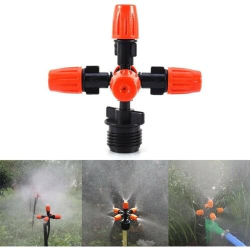 5 Heads 1pc Garden Sprinkler Irrigation Mist Fog 5-head Nozzle Spray 1/2 " Mounting Adapter