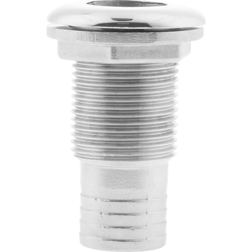 2Pcs 1 Inch Stainless Steel Barbed 72mm Length Straight Thru-Hull