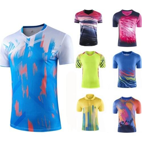 2020 Badminton Shirts Men/Women Quick Dry Breathable Table Tennis t shirts Running sports shirt tennis Training T Shirts 1906