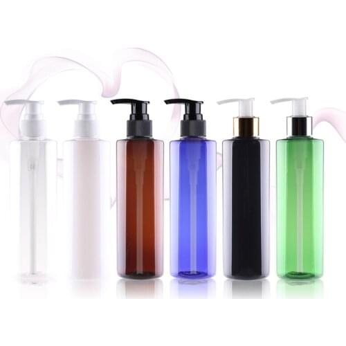250ML X 24 Empty Plastic Lotion Bottles Liquid Soap Bottle For Personal Care Anodized aluminum Lotion Pump Cosmetic Containers