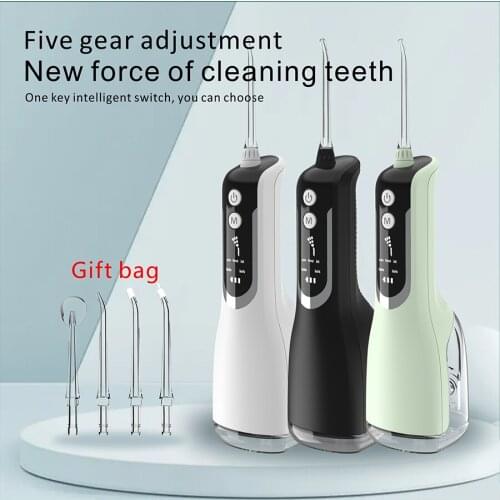 5 Modes Portable Oral Irrigator Dental Irrigator Teeth Water Flosser bucal tooth Cleaner waterpulse USB Rechargeable 200ML
