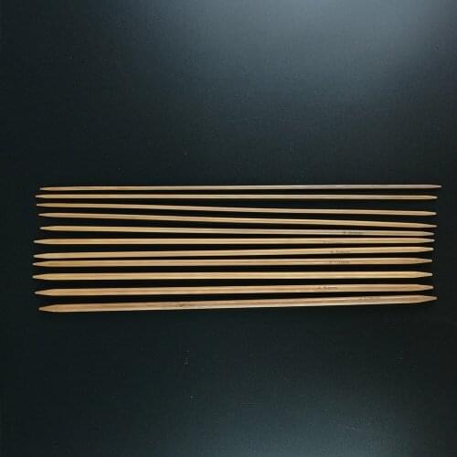 55Pcs 11 Sizes 13cm Double Pointed Carbonized Bamboo Knitting Needles Knit Kit Crochet Hooks Weave Needles Sewing Tools 2mm-5mm