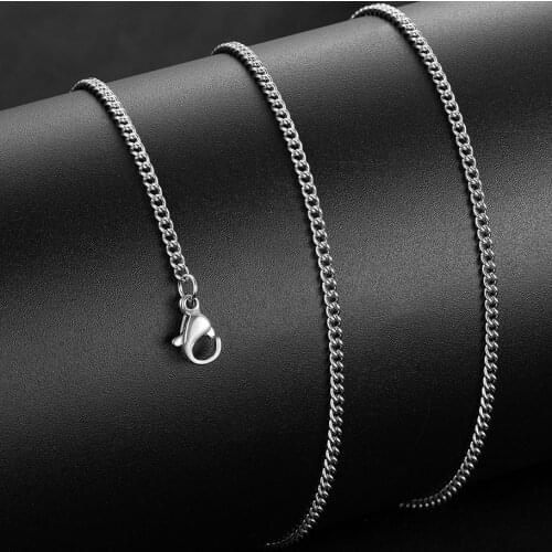 2021 Wholesale Free Shipment Golden Black 60CM 70 CM Link Chain Lobster Clasp Necklace Stainess Steel Unisex Women Man Presents