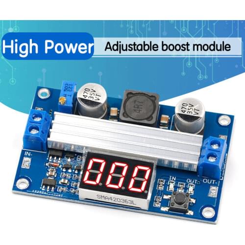 DC DC-DC 3~35V to 3.5~35V LTC1871 Booster step up Step-up module Converter Regulated Power Supply+VoltMeter