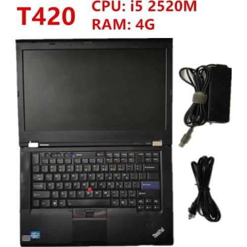 T420 I5 2520M 4G ram diagnostic Laptop used with 512gb ssd super speed can work with mb star c4 c5 c6 alldata vas5054a software