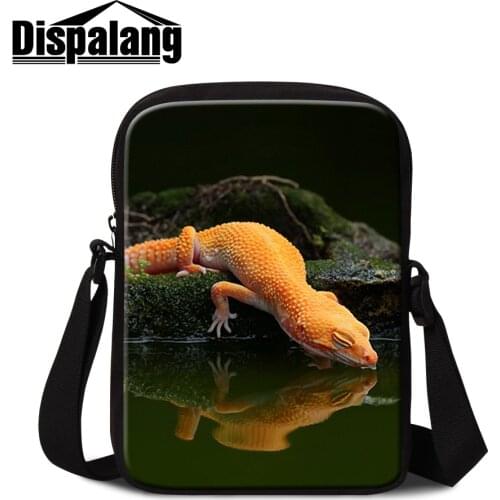 Dispalang Wholesale Shoulder Bag Supplier Crossbody Vintage Genuine Shoulder Messenger Bags Design Lizard Image on Satchel