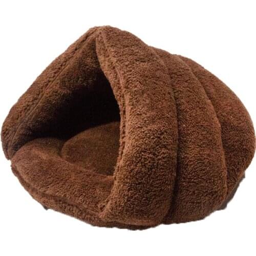 For Small Dogs And Cats Pet Warm Long Plush Dog House Kennel Soft Indoor Puppy