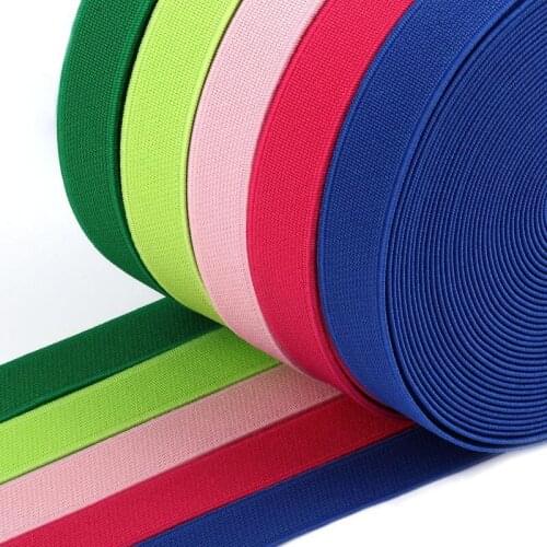 28 Meters DIY Apparel Sewing Plain Weave Elastic Band 2cm Color Thick Double-sided Elastic Band