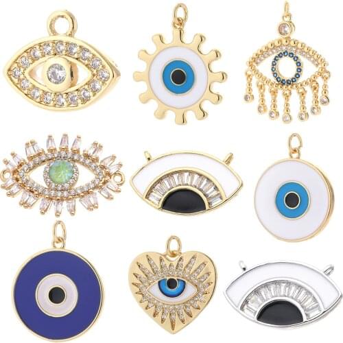 Blue Eyes Amulet Resin Charms Diy Pendant Jewelry Making Charms Earrings Necklace Beacelets Keychain Shoe Phone Designer Charms