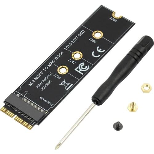 M.2 NGFF SSD Adapter Card M key PCI-E 12PIN+16PIN Adapter For Macbook 2013-2017 SDD