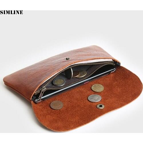 Genuine Leather Men Wallet Vintage Cowhide Male Long Slim Wallets Passport Card Holder Purse With Zipper Coin Pocket Phone Bag