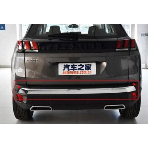 Fit For Peugeot 3008 GT 2017 2018 Rear Trunk Boot Tailgate Door Tail Gate Cover Trim Molding Lid ABS