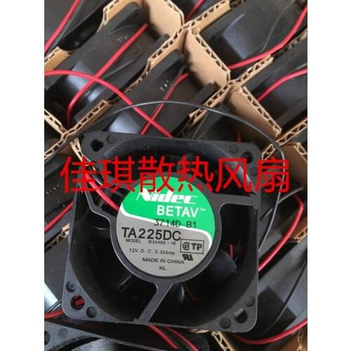 Nidec TA350DC B34468-16 Server Cooling Fan DC 12V 0.33A 60x60x25mm 2-wire